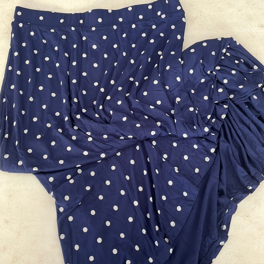 Talbot Blue Polka Dot High low Skirt